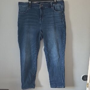 Liverpool Dark Blue Ankle Jeans Slim Boyfriend Size 18